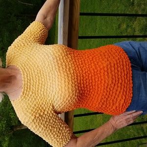 Vtg. stretchy ombre puff shirt